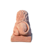 Preview: Lion couché en terracotta Impruneta originale – sculpture classique résistante au gel